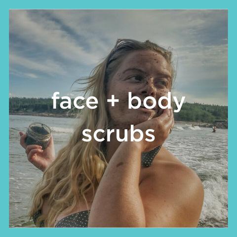 all natural face scrub, sugar scrub, body scrub inspired