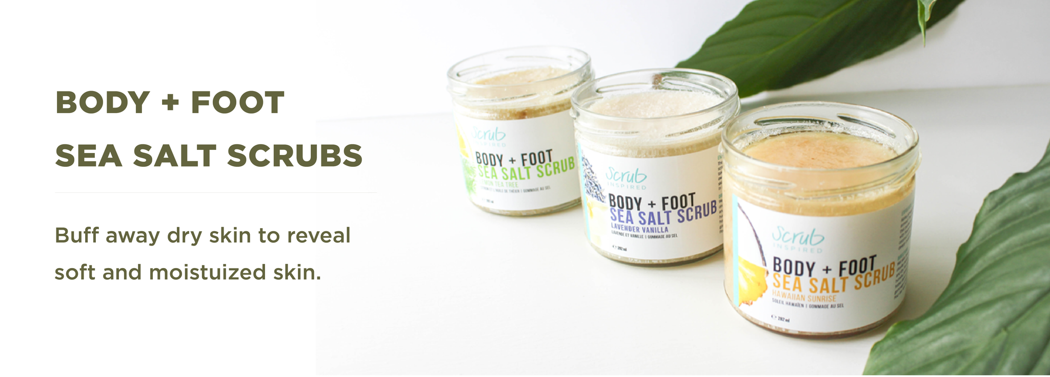 sea salt scrubs, body scrub, foot scrub, all natural skin care, scrub inspired, canada